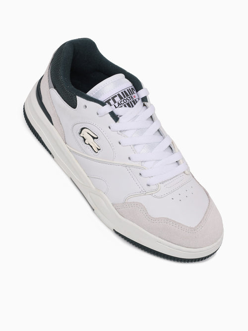 Lineshot 223 Wht Dk grn leather White / 7 / M