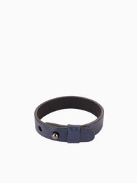 Napa Leather Bracelet Band For Men Navy Navy / ONE