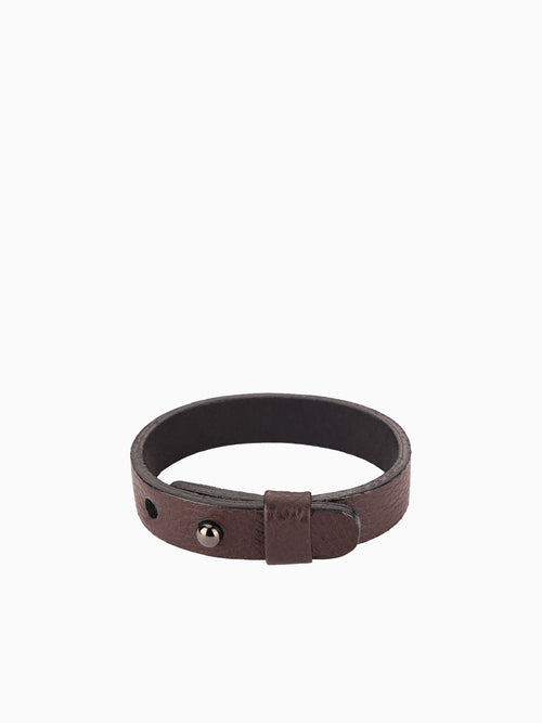 Napa Leather Bracelet Band For Men Brown Brown / ONE