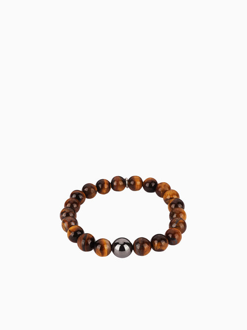 Terton Bracelt For Men Tiger Eye Brown Multi / ONE