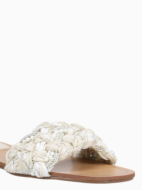 Palma Beige White pearls White / 5 / M