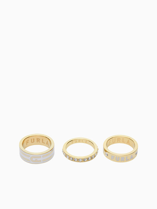 Ring Set Furla Arch Stripe Talco Gold / M