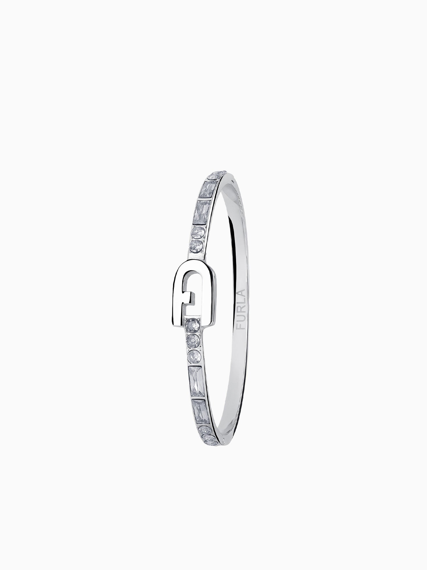 Bra Furla Sparkling Pave Bangle Argento Silver / S