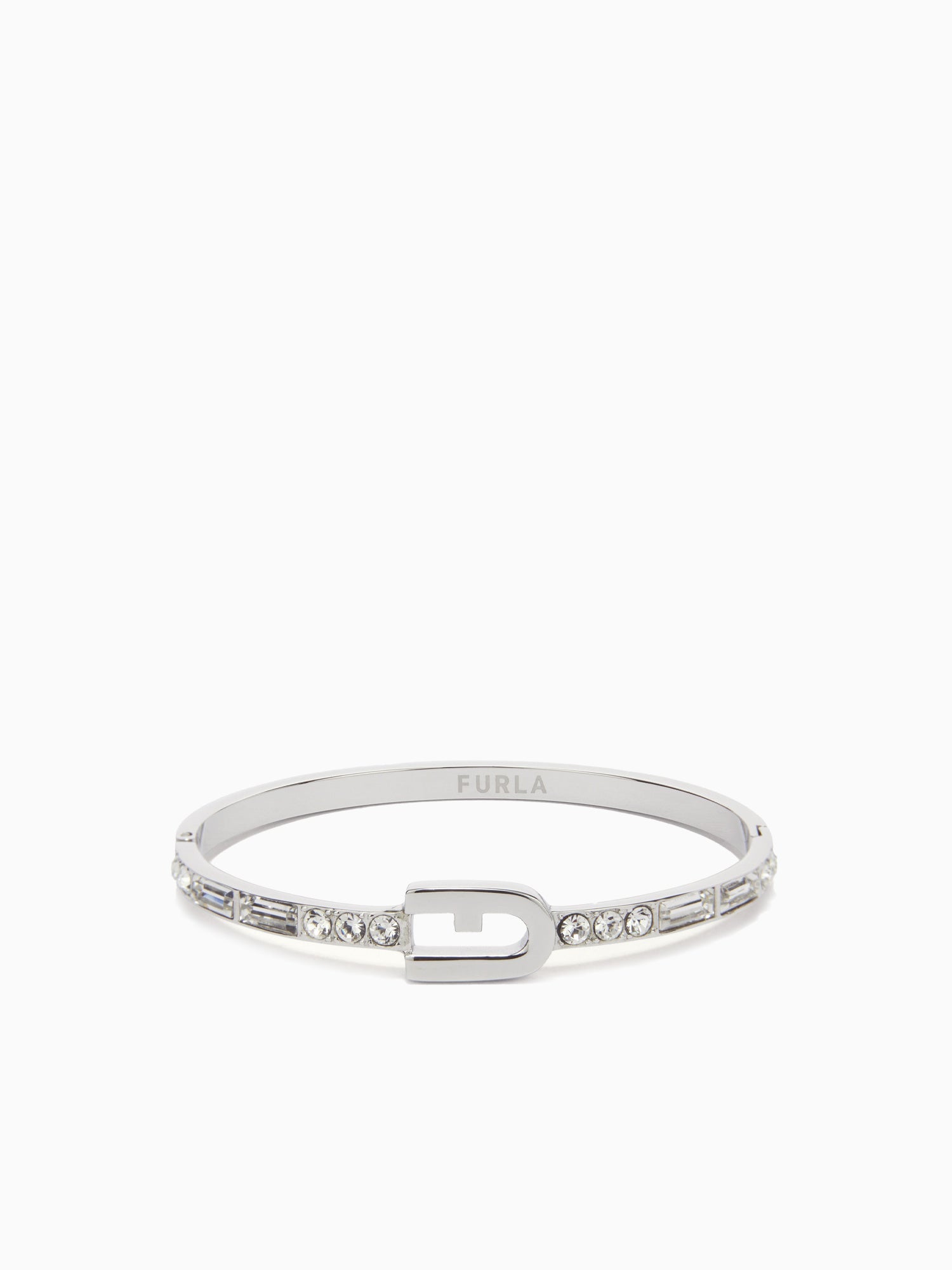 Bra Furla Sparkling Pave Bangle Argento Silver / S