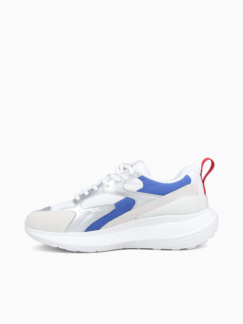 L003 Evo Wht Red Blu textile Suede White / 7 / M