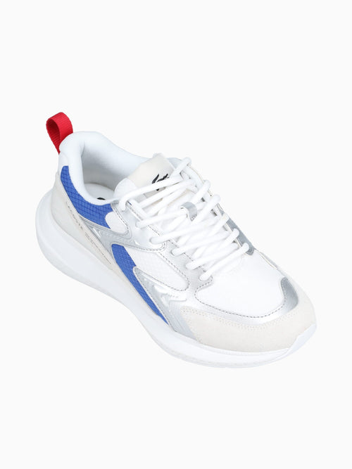 L003 Evo Wht Red Blu textile Suede White / 7 / M