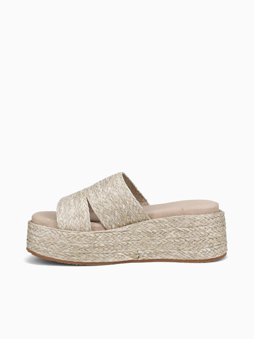 Lara Smoke Raffia Natural / 6 / M