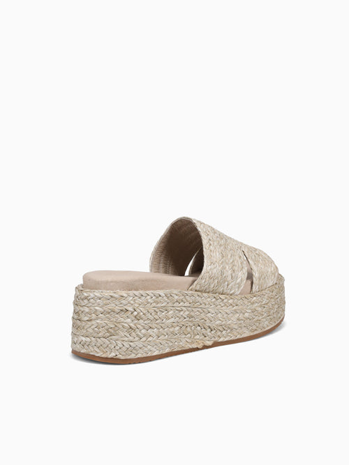 Lara Smoke Raffia Natural / 6 / M