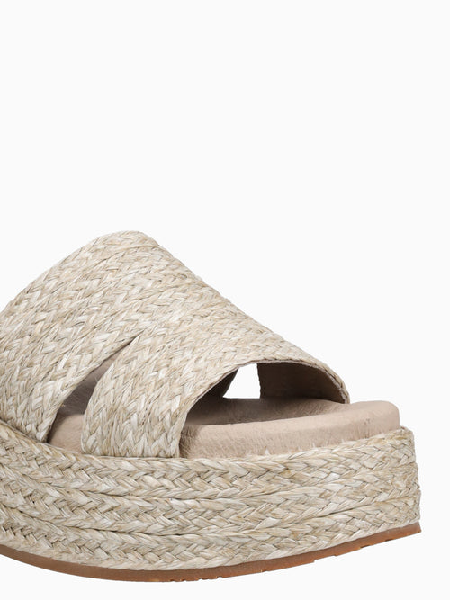 Lara Smoke Raffia Natural / 6 / M