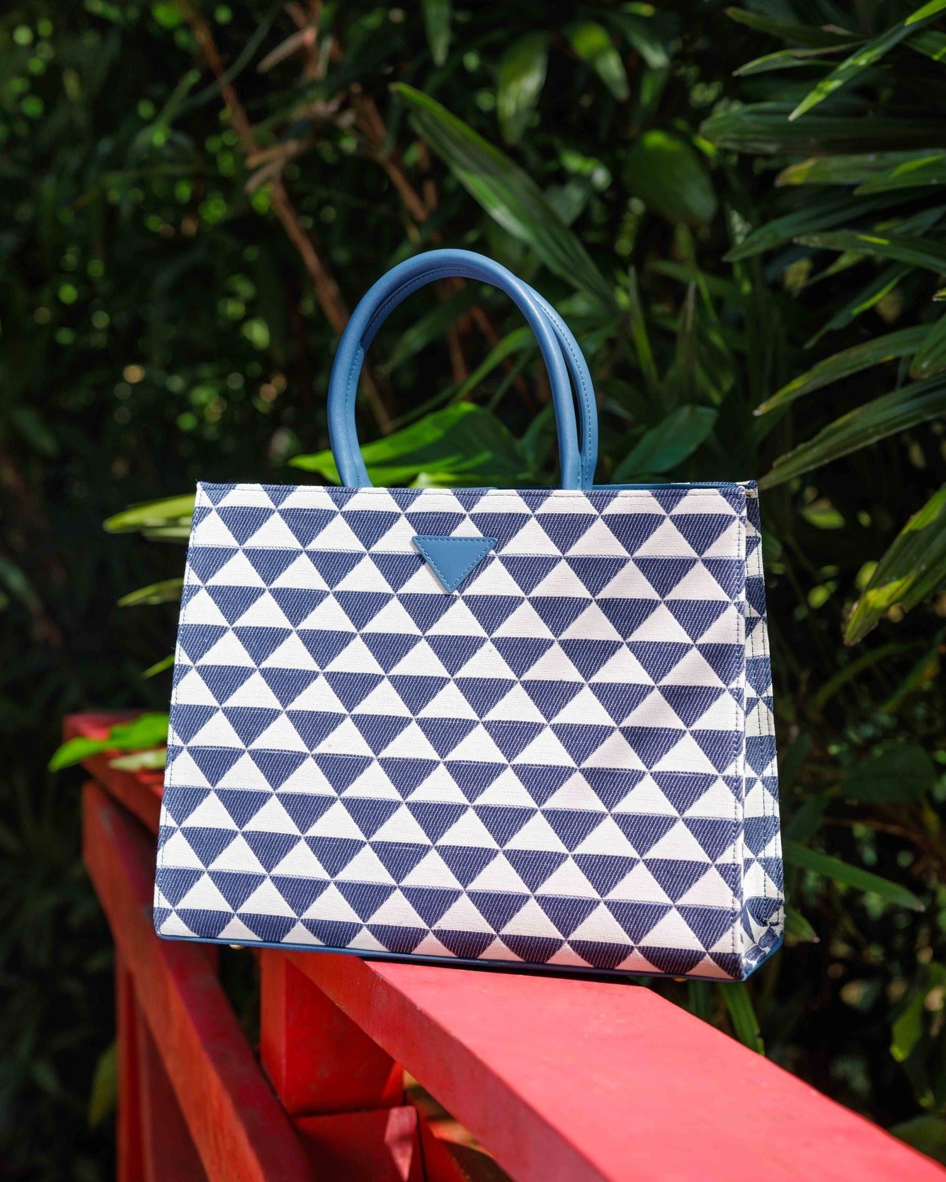 Triangle Tote Bag Navy