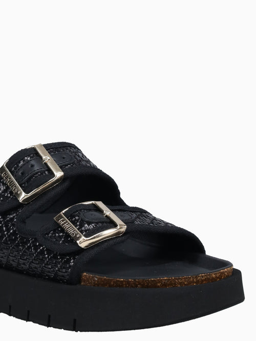 Hawai Black Raffia Black / 36 / M