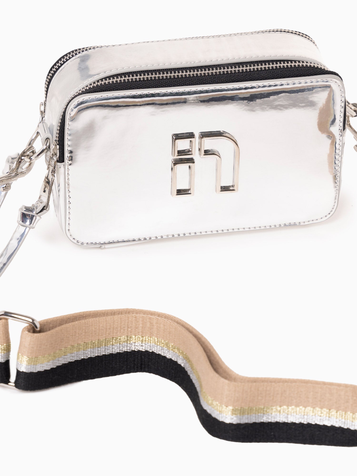 N Mirrored Camera Bag Silver Silver