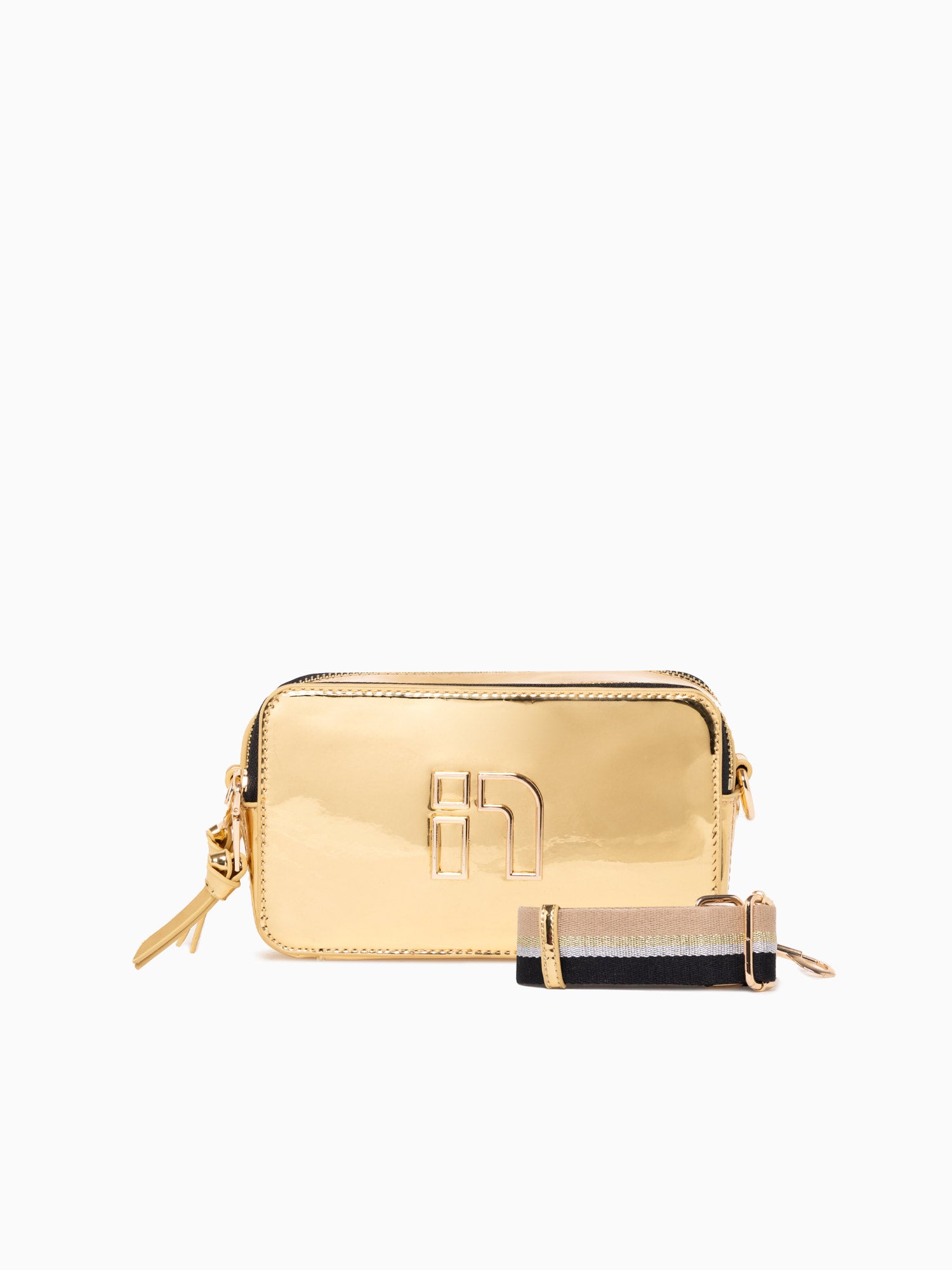 N Mirrored Camera Bag Gold Gold