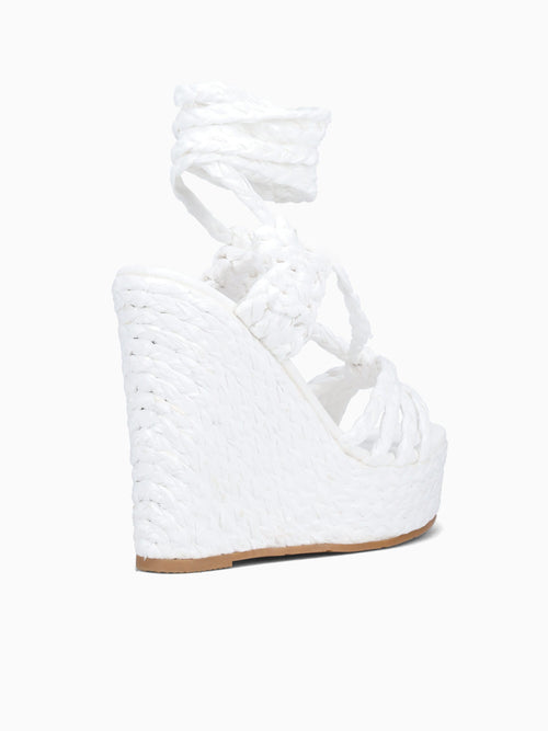 Indah White Raffia White / 5 / M