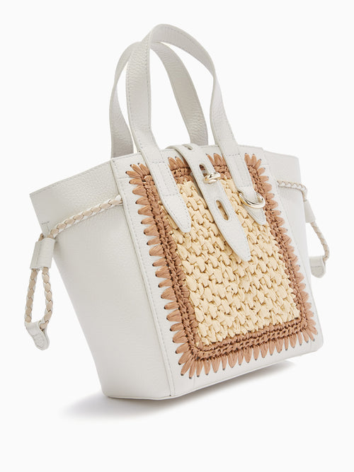 Furla Net Mini Tote Marshmallow Off White