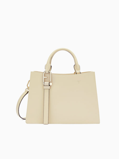 Furla Nuvola M Tote Avena Off White