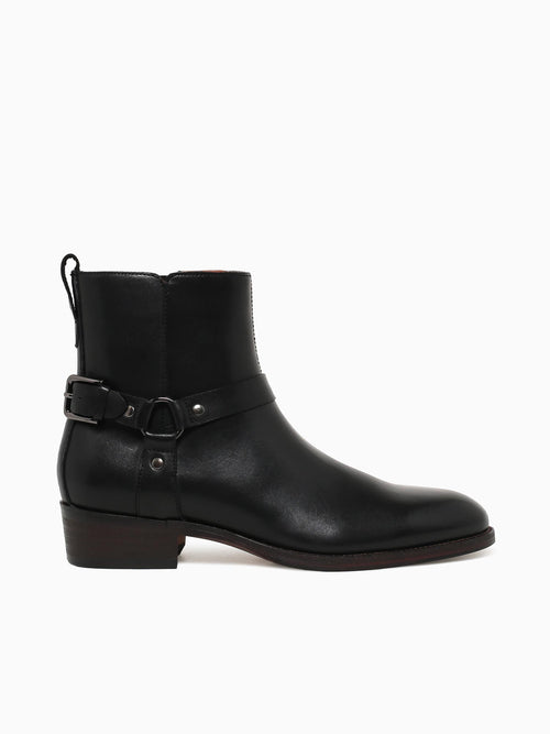 Conor Black Rock Washed Leather Black / 7 / M
