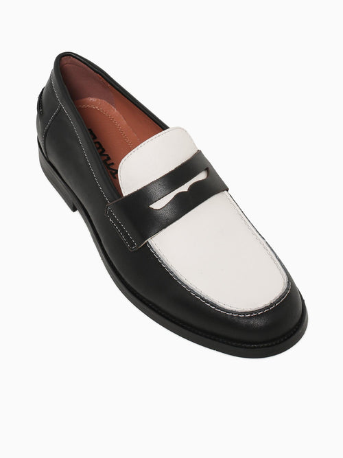 Brendan Black White  calf leather Black White / 7 / M