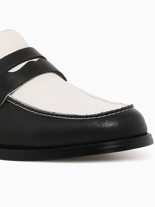 Brendan Black White  calf leather Black White / 7 / M