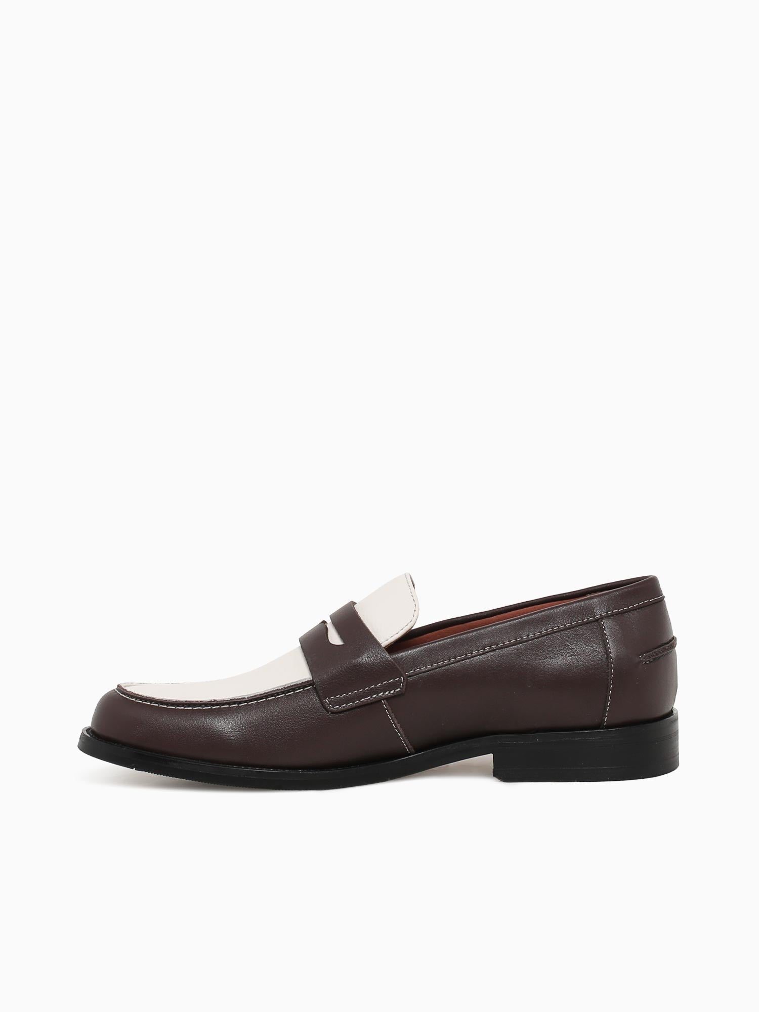 Brendan Brown White calf leather Brown / 7 / M