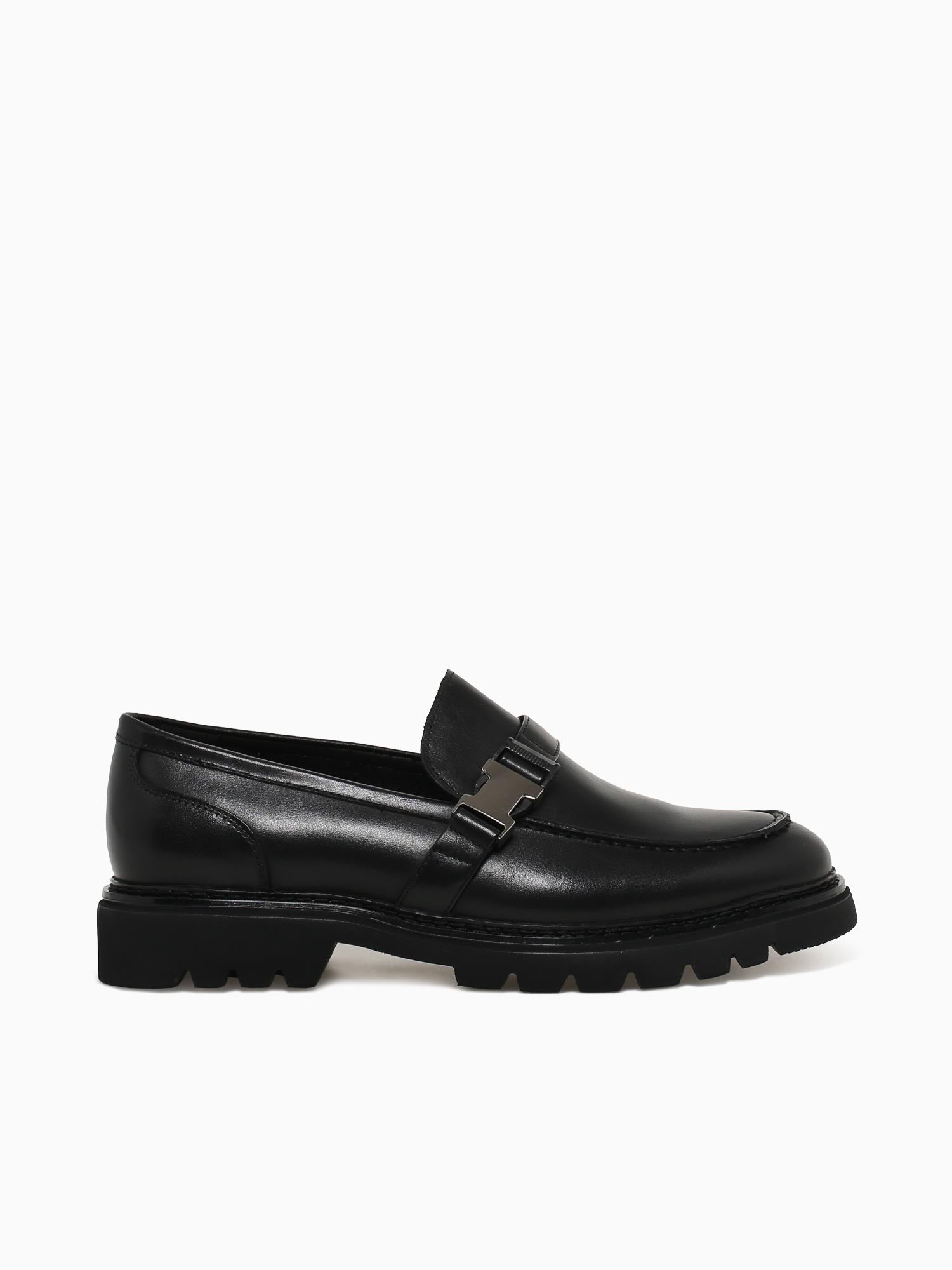 Rogelio Black Brushed Calf Leather Black / 7 / M