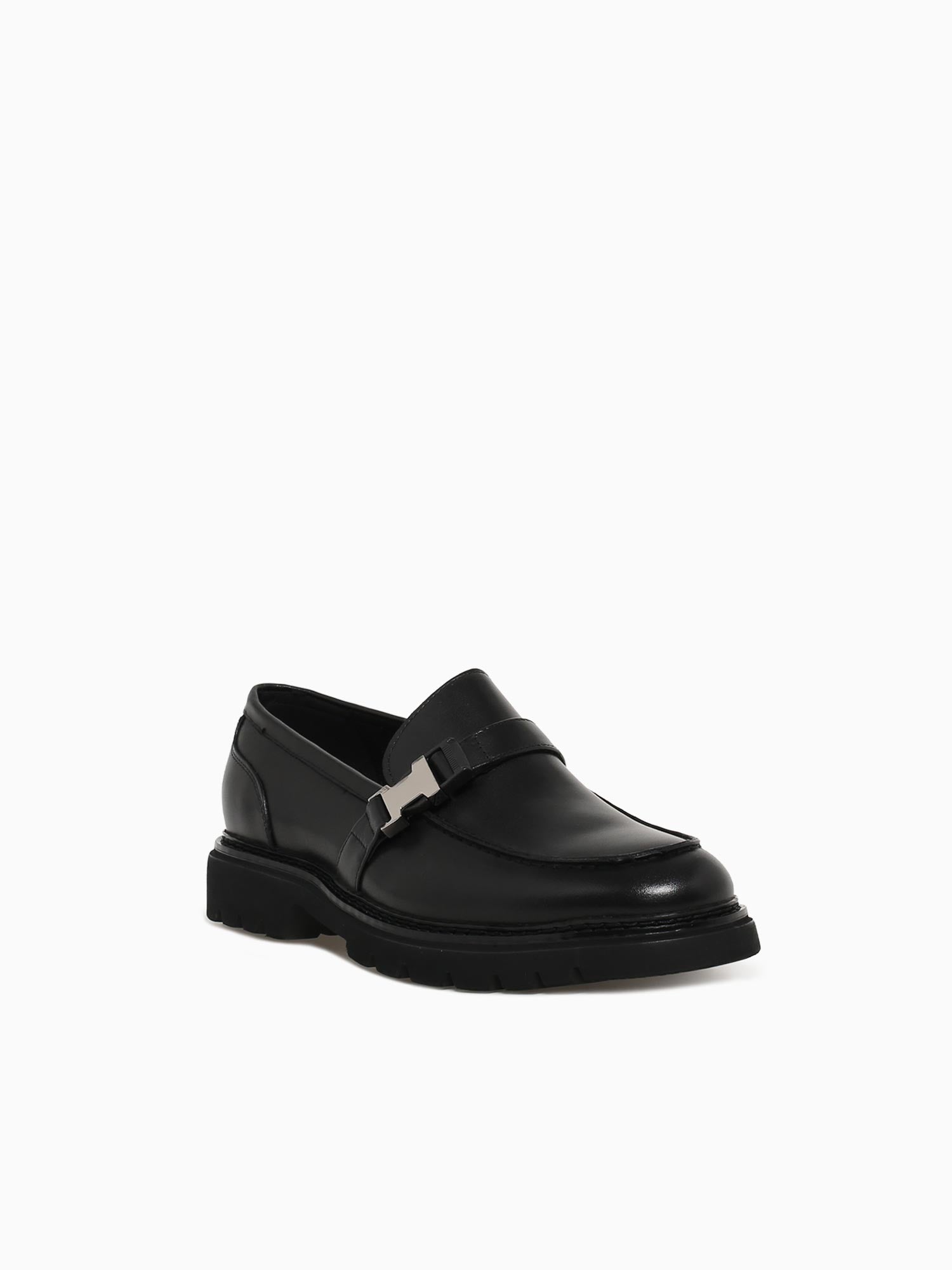 Rogelio Black Brushed Calf Leather Black / 7 / M