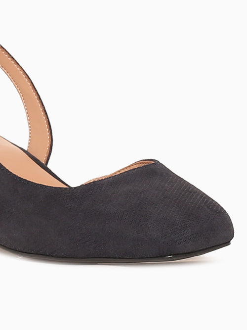 Jayla Navy Suede Leather Navy / 5 / M