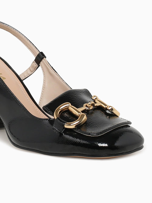 Hamia Black Glossy Patent Black / 5 / M