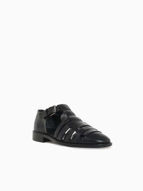 40330 Nero Calf Leather Black / 40 / M