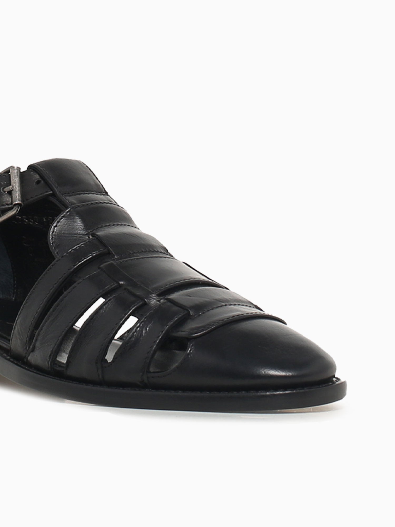 40330 Nero Calf Leather Black / 40 / M