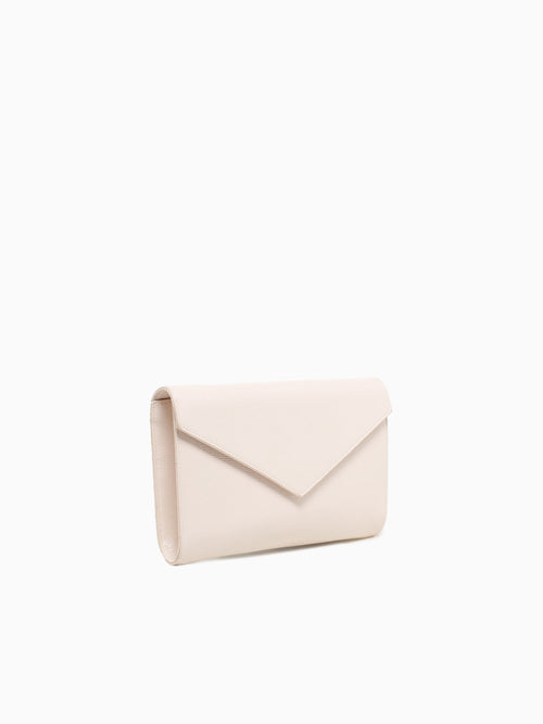 Riva Clutch Bone Off White