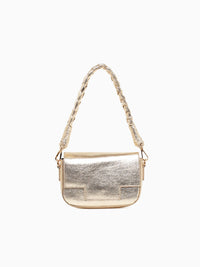 Flap Shoulder Bag Gold Gold