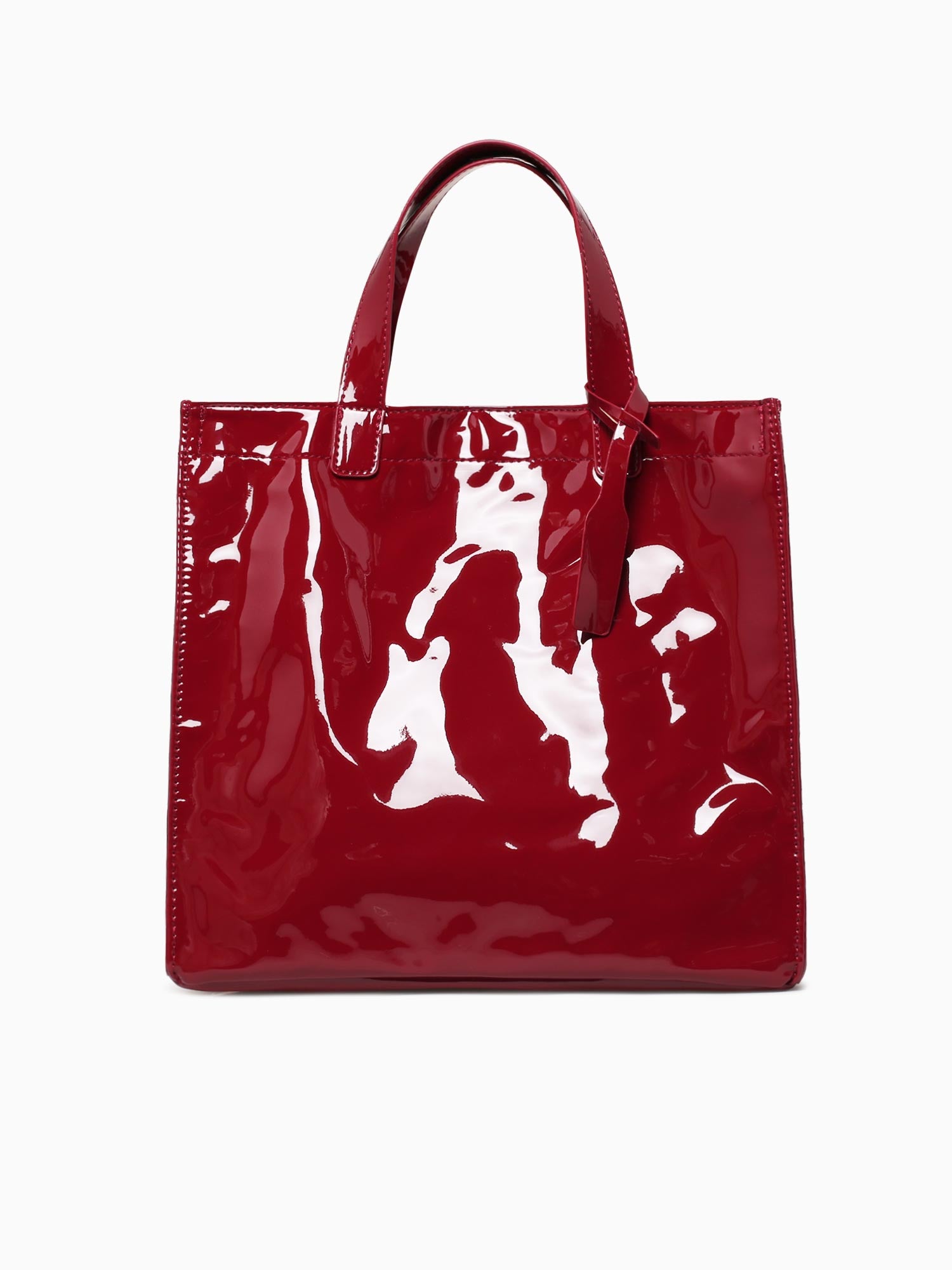 Patent Lg Shopping Tote Red Red