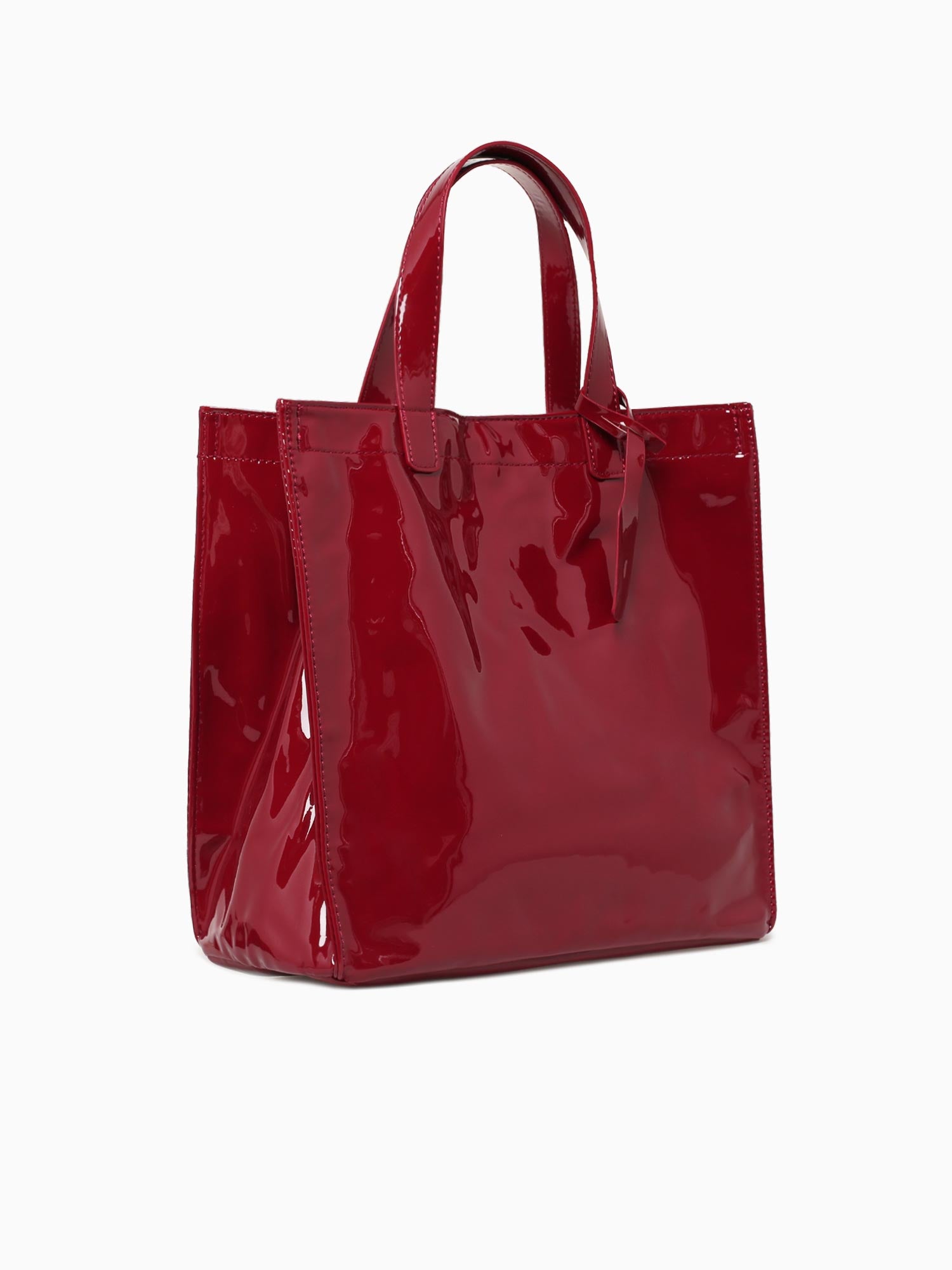 Patent Lg Shopping Tote Red Red