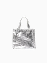 Metallic Sml Shopping Tote Silver Silver