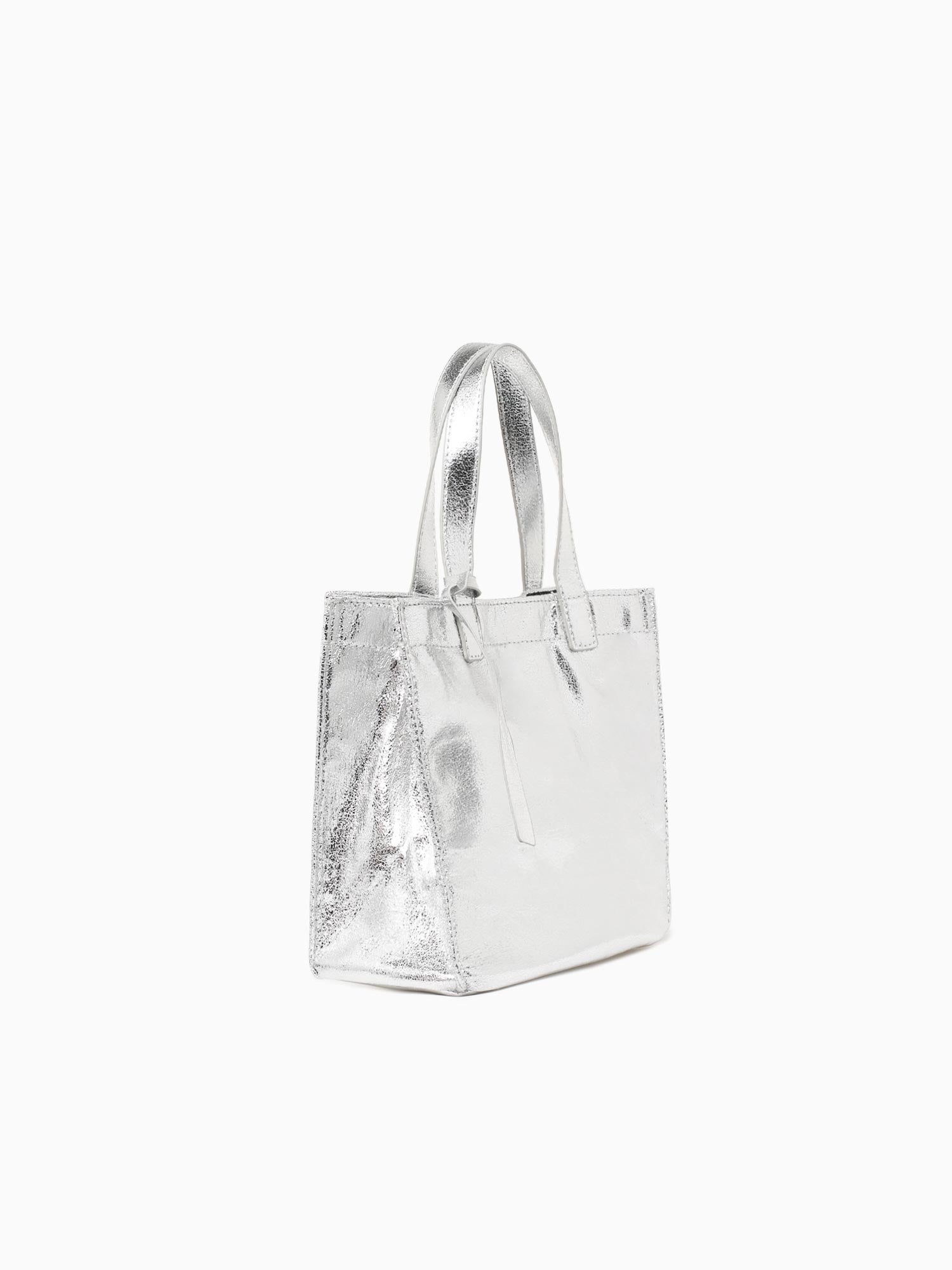 Metallic Sml Shopping Tote Silver Silver