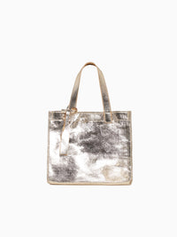 Metallic Sml Shopping Tote Gold Gold