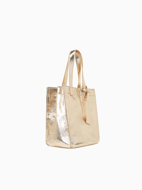 Metallic Sml Shopping Tote Gold Gold