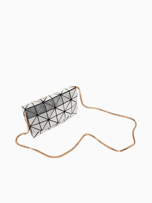 Geo Small Crossbody Silver Silver