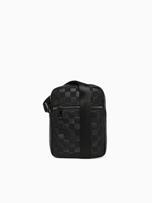 Checkered Crossbody Black Black