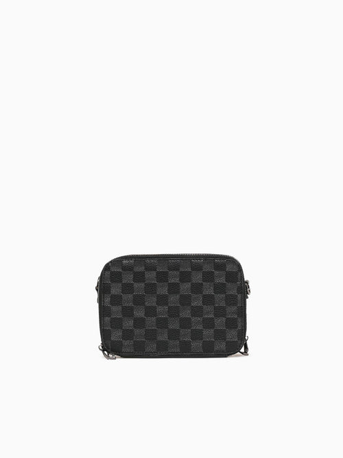 Checkered Camera Bag Black Black