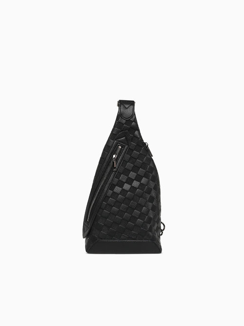 Checkered Body Bag Black Black