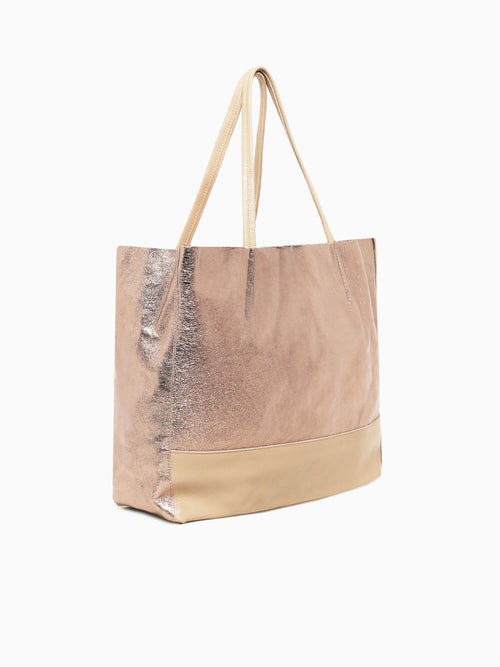 Maxi Taglio Shopper Bron Bronze