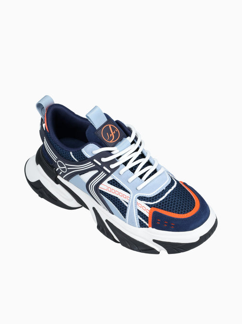 Aero Navy Orange suede Mesh Navy / 7 / M