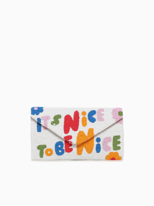 Nice Beaded Clutch Multi