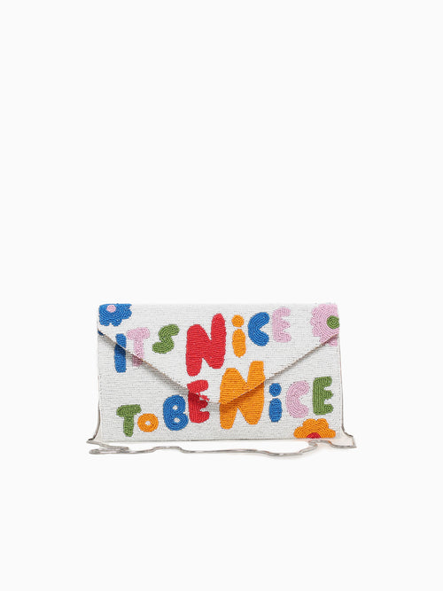 Nice Beaded Clutch Multi