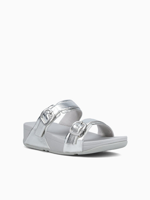 Lulu Adjustable Slide Silver Leather Silver / 5 / M