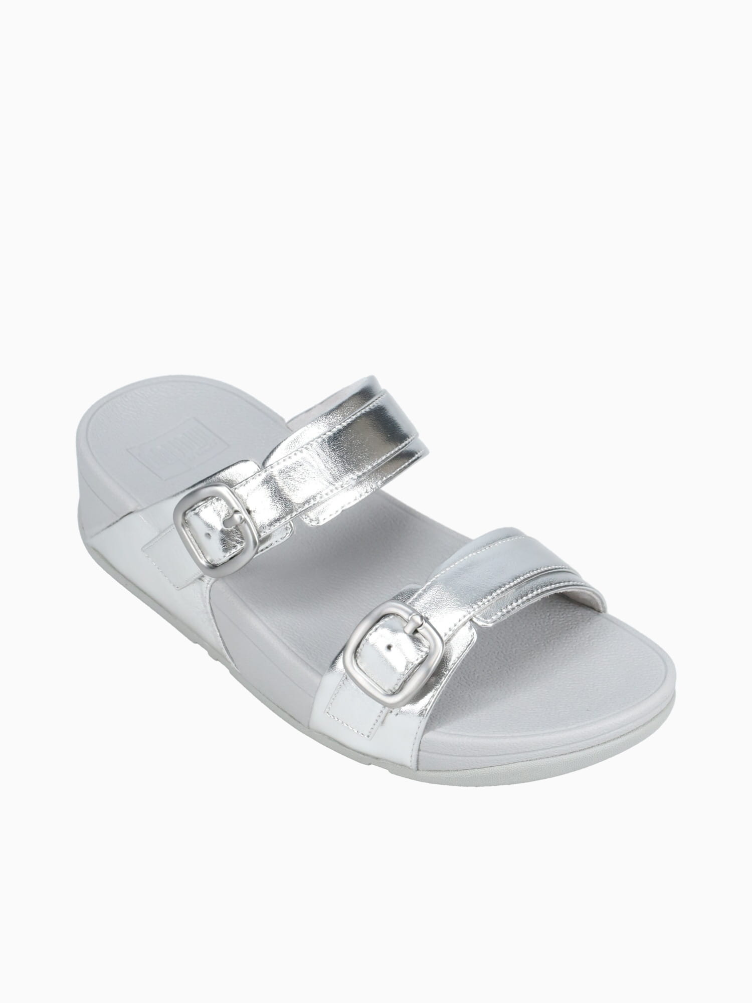 Lulu Adjustable Slide Silver Leather Silver / 5 / M