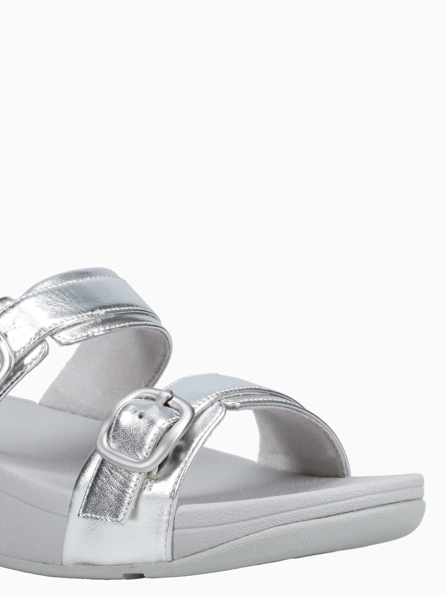 Lulu Adjustable Slide Silver Leather Silver / 5 / M