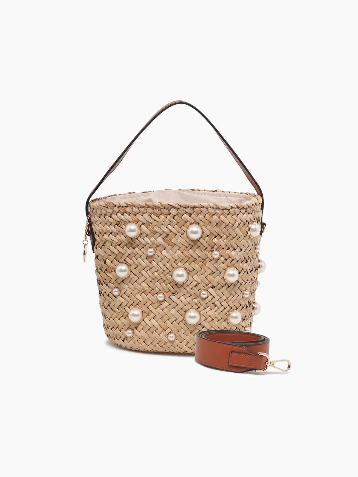 Pearly Shoulder Bag Natural Raffia Natural
